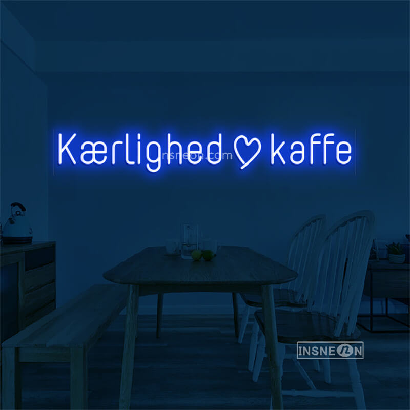 Kaerllighed kaffe Led Custom Neon Sign