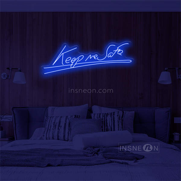 'Keep me safe' LED Neon Sign