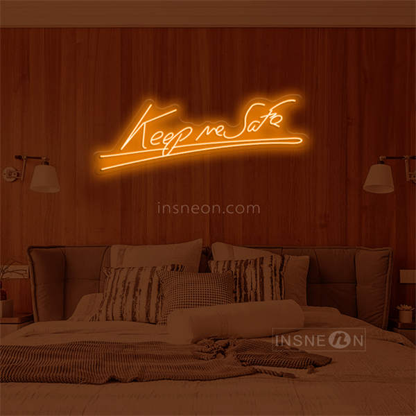 'Keep me safe' LED Neon Sign