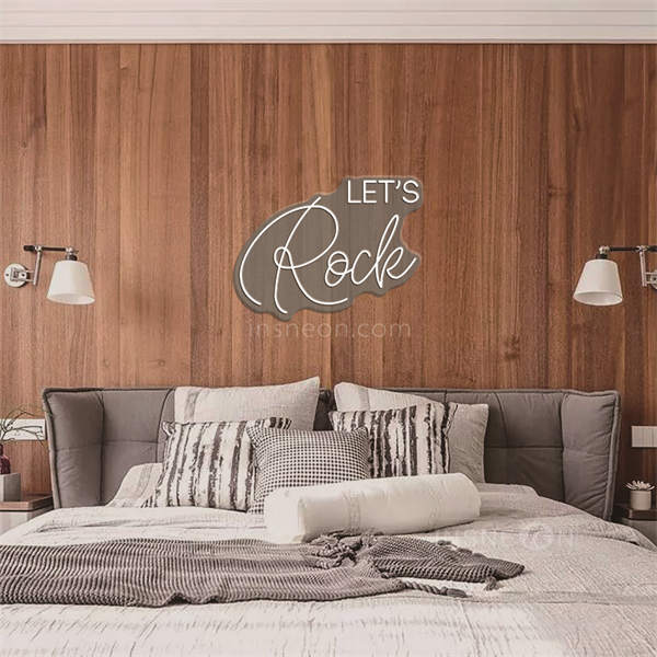 'Let's Rock' LED Neon Sign