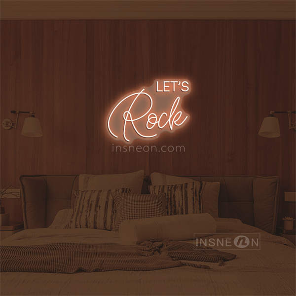 'Let's Rock' LED Neon Sign