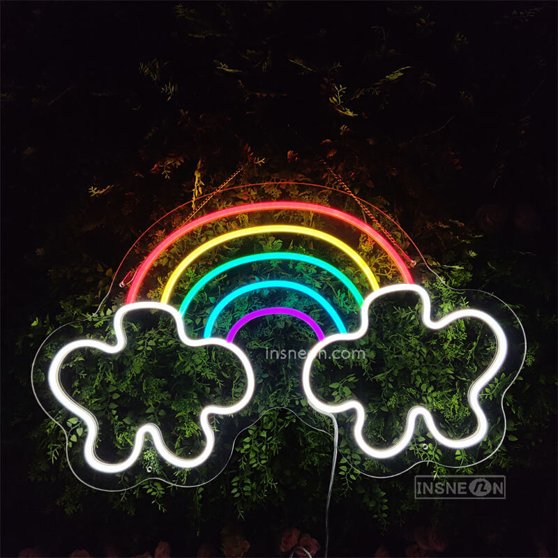 Rainbow Clouds Led Custom Neon Sign