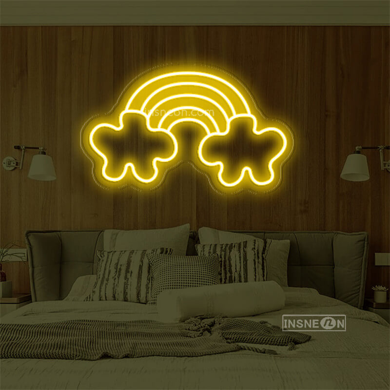 Rainbow Clouds Led Custom Neon Sign