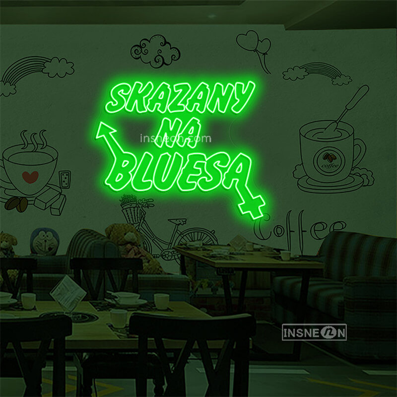 SKAZANY NA BLUESA Led Custom Neon Sign