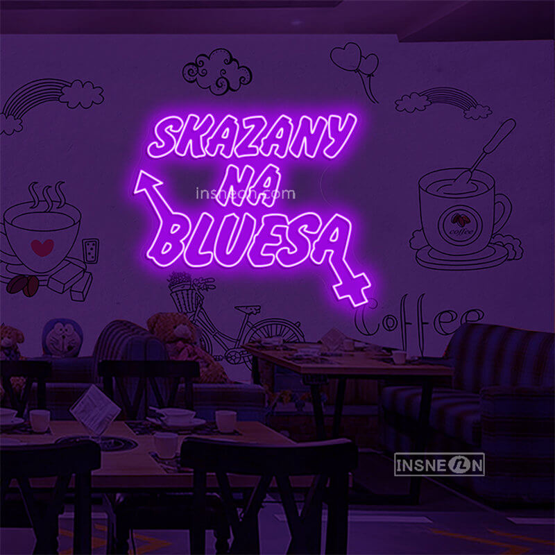 SKAZANY NA BLUESA Led Custom Neon Sign