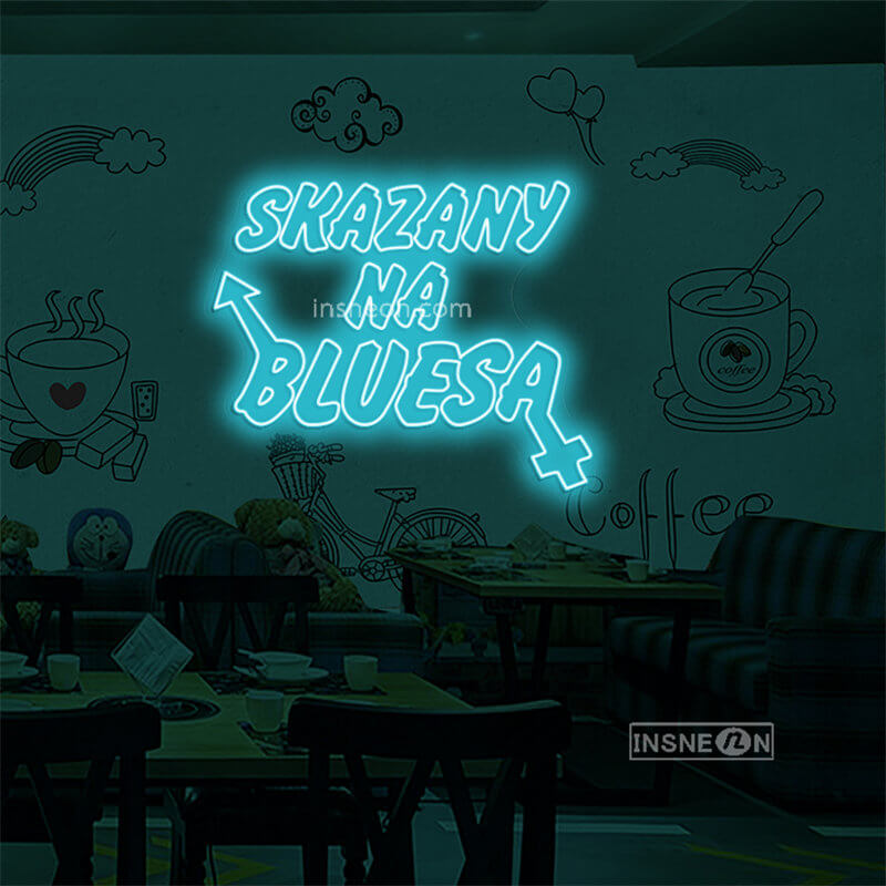 SKAZANY NA BLUESA Led Custom Neon Sign