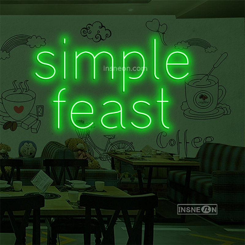 Simple feast Led Custom Neon Sign