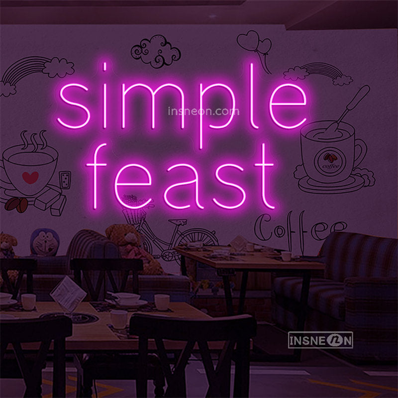 Simple feast Led Custom Neon Sign