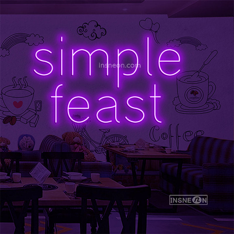 Simple feast Led Custom Neon Sign