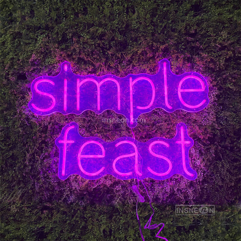 Simple feast Led Custom Neon Sign