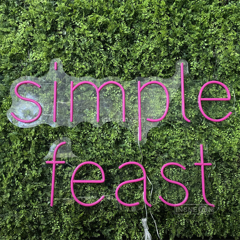 Simple feast Led Custom Neon Sign