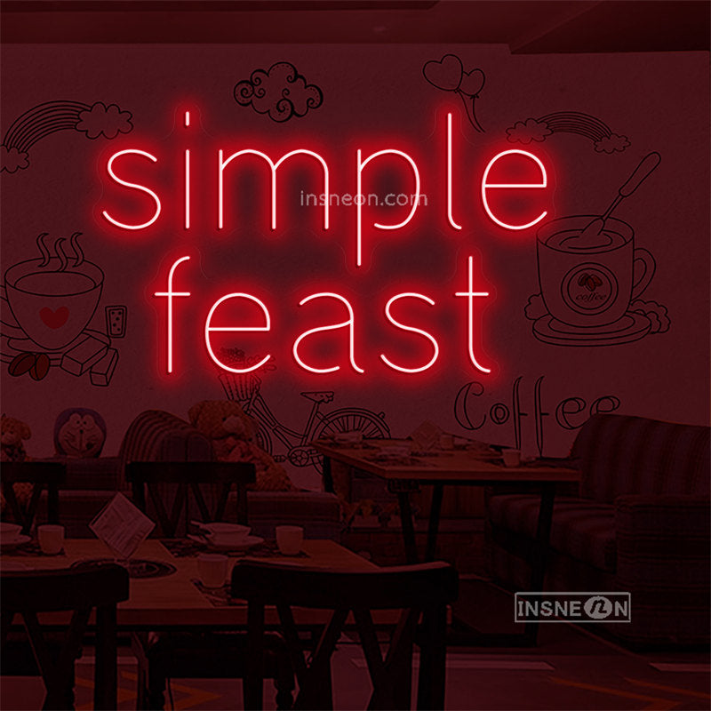 Simple feast Led Custom Neon Sign