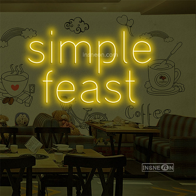 Simple feast Led Custom Neon Sign