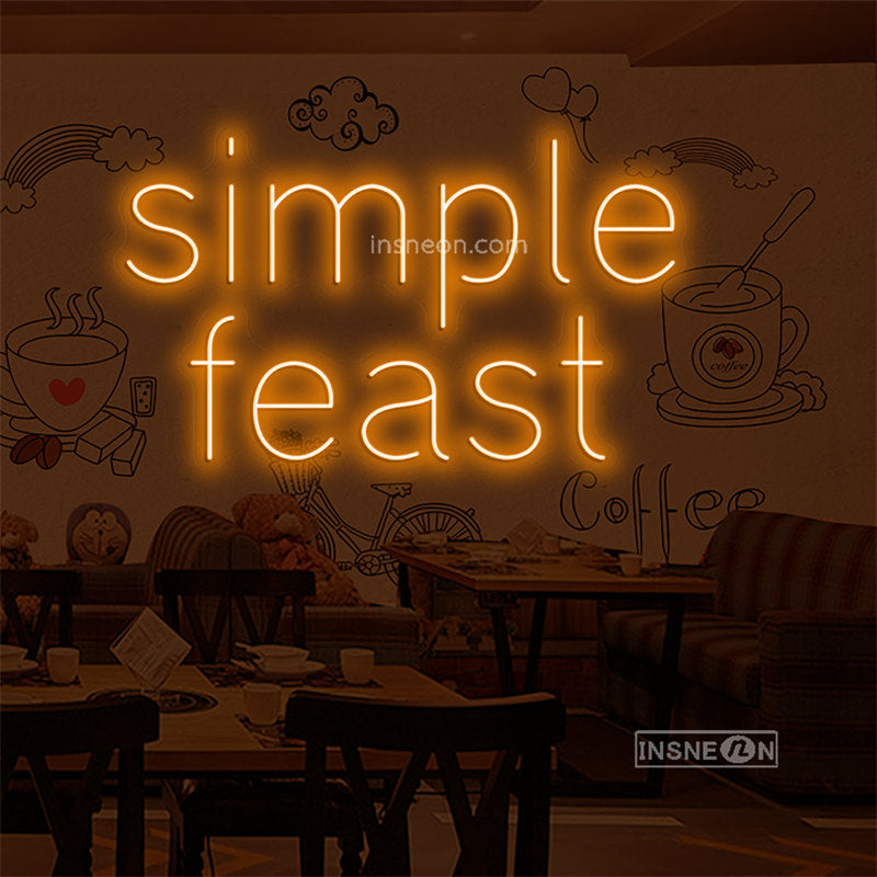 Simple feast Led Custom Neon Sign