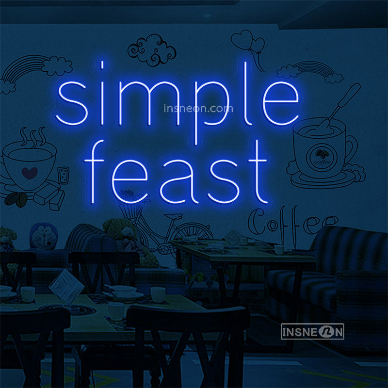 Simple feast Led Custom Neon Sign