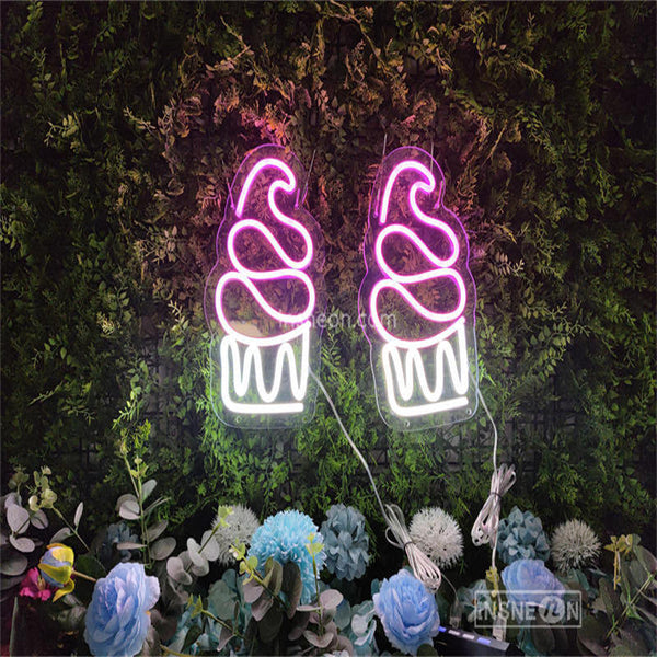 'Two ice creams ' Led Custom Neon Sign