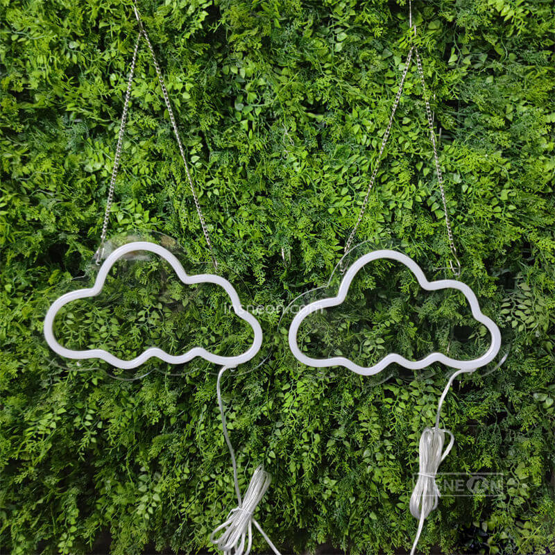 Two white clouds Led Custom Neon Sign