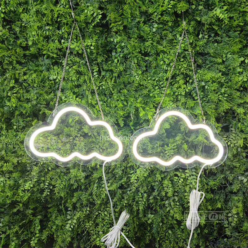 Two white clouds Led Custom Neon Sign