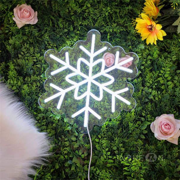 'White Snow' LED Neon Sign